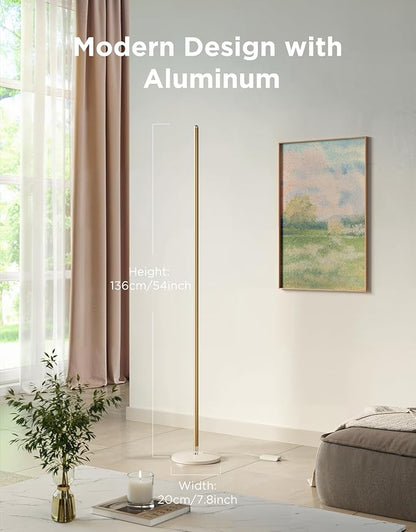 Govee RGBIC Floor Lamp Basic, LED Corner Lamp Works with Alexa, 1000lm Modern Floor Lamp with Music Sync and 16 Million DIY Colors, Color Changing Standing Lamp for Bedroom Living Room