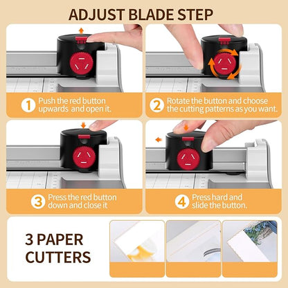 Laminator Machine 13Inch Wide with 120 Letter Size Laminating Sheets for A3/A4/A6,11X17 Thermal Hot&Cold 2 Roller Laminated 3-5Mil with Paper Cutter, Corner Rounder for Office Home School Teacher Use