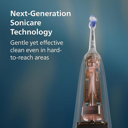 Philips Sonicare 6700 Series Electric Toothbrush - Next-Generation Sonicare Technology, Pressure Sensor, 9 Brushing Settings, SmarTimer, 21-Day Runtime, Travel Case, Light Pink, HX7412/04
