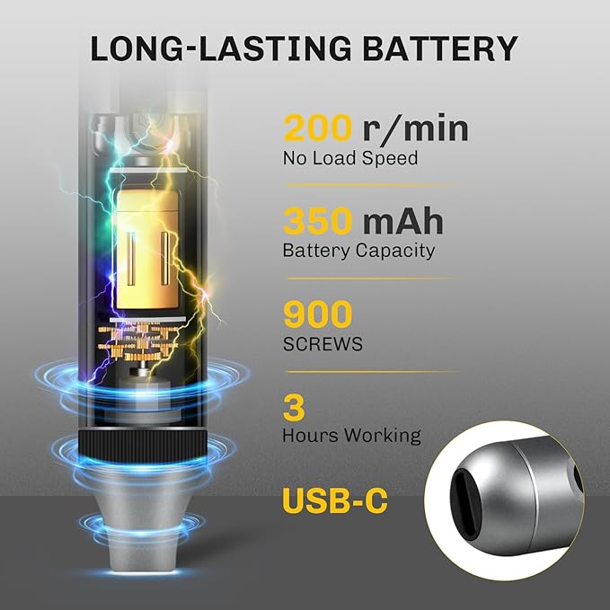 52 in 1 Electric Screwdriver Set,XIAONIAN 3.7V Mini Precision Screwdriver Set with 48 S2 Magnetic Bits,USB-C Charging Cable,LED Light,Small Repair Tool Kit for Phone,Watch,Eyeglasses,PC,Camera,Laptop