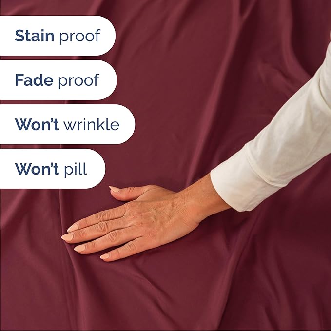 Queen Size 4 Piece Sheet Set - Comfy Breathable & Cooling Bed Sheets Set - Hotel Luxury Bedding for Women, Men, Kids, Teens, Boys & Girls - Deep Pockets, Ultra-Soft, Wrinkle Free - Oeko-Tex - Burgundy
