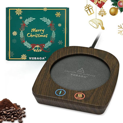 VOBAGA Coffee Warmer & Mug Warmer for Home Office Home Desk Use, Electric Cup Warmer with 3 Temperature Settings for Tea, Milk, Cocoa with Auto Shut Off After 4 Hours, Coffee Gift