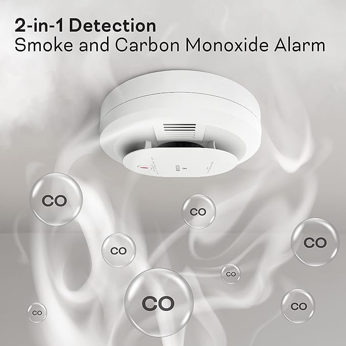 Kidde Smoke & Carbon Monoxide Detector, AA Battery Powered, LED Warning Light Indicators, 1 Pack