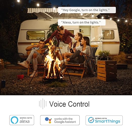 Minoston Outdoor Smart Plug, Wi-Fi Plugs Outlet with 2 Individual Control Sockets, Weather-Resistance, Work with Alexa, Google Assistant, 125V, 2.4 GHz Wireless Frequency, No Hub Required (MP24W)