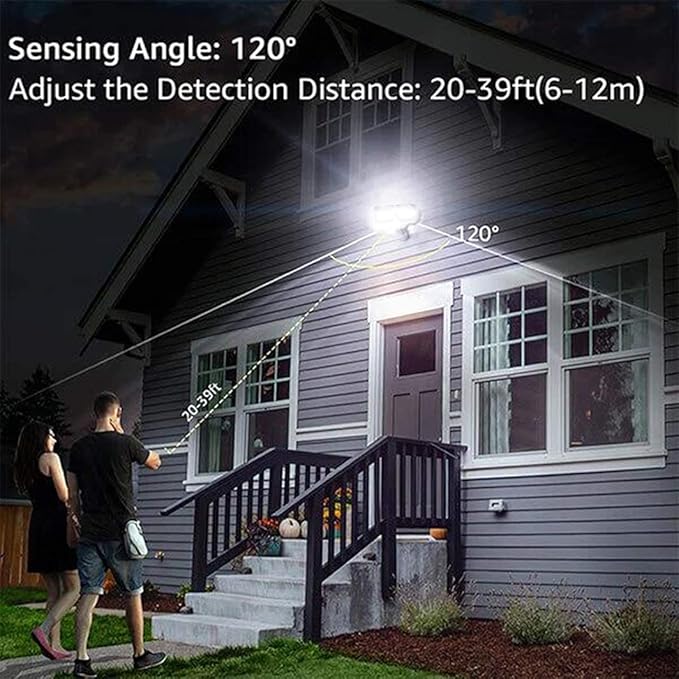 EMANER Motion Sensor Flood Light Dusk to Dawn, Outdoor LED Security Lights 5000K 280W Equiv. for Walkway Porch Yard, Motion Detection Floodlight Light Waterproof Wired Motion Wall Light 120V