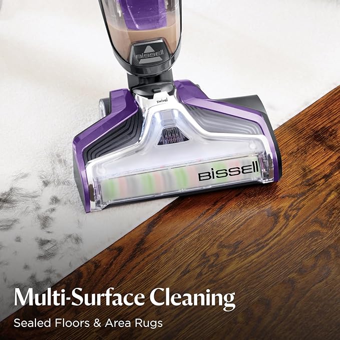 BISSELL Crosswave Pet Pro All in One Wet Dry Vacuum Cleaner and Mop for Hard Floors and Area Rugs, Purple, 2306A