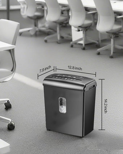 Locksworth 8-Sheet Micro-Cut Paper Shredder, P4 High Security, 4 Gallon Bin, 2-Minute Continuous Run, Home & Small Office Use