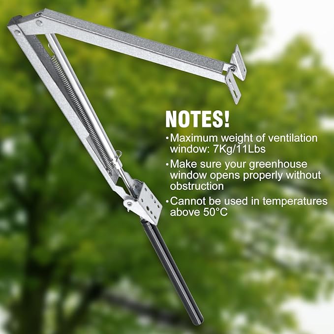 CHANGE MOORE Auto Vent Opener 2Pack Automatic Greenhouse Window Opener, Roof Vent Opener Auto Vent Kit, Sensitive Gardening Tools Automatic Greenhouses Supplies (Single Spring Up to 33lbs)