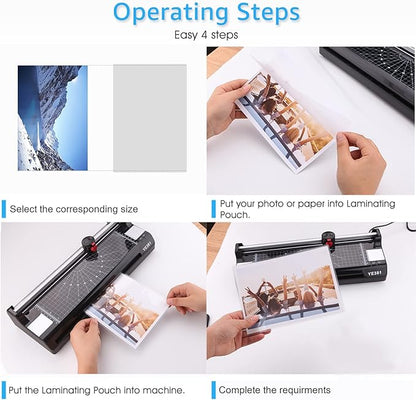 300 Pack 3 Mil Thermal Laminating Pouches, Plastic Laminating Sheets, 9 x 11.5 Inch, 5 x 7 Inch, 4 x 6 Inch, 3.7 x 5.3 Inch, 2.2 x 3.7 Inch for Letter, Photo, Note, ID Badge and Business Card Sizes