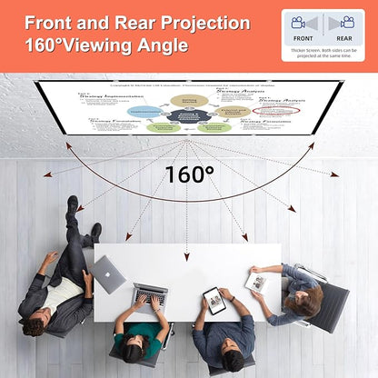 TOWOND Projector Screen 100 inch Projection Screen Indoor Outdoor Washable Anti-Crease 16:9 HD Rear Front Movies Screen for Home Theater Office