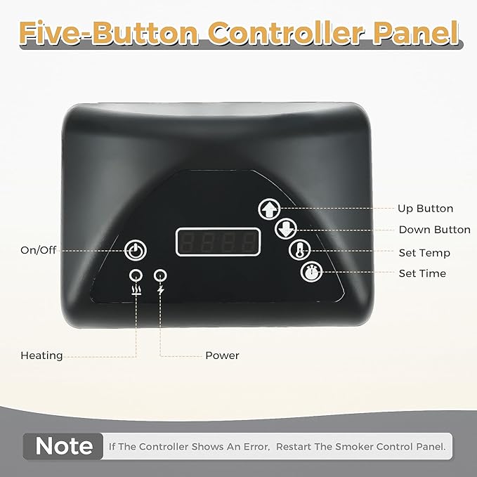 MOOTVGOO 9907160014 Digital Control Panel Replacement for Masterbuilt MB20071317, 20071117, 21071218, 20071217, 20072318 Electric Digital Smoker