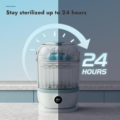 Papablic Bottle Sterilizer and Dryer Pro Max, 13 Bottles Extra-Large Capacity for Big Family, Electric Steam Bottle Sanitizer for Baby Bottles, Parts & Other Newborn Essentials