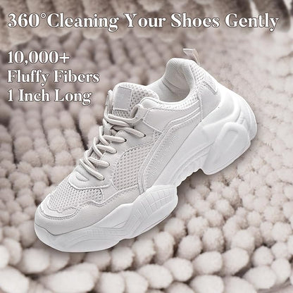 4Pcs Reusable Laundry Shoe Bag for Washer and Dryer, 2024 New Shoe Cleaning Bag, 360Cleaning for Sneaker and Gym Shoes (Grey)