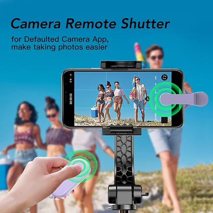 Remote Control Page Turner for Kindle Paperwhite Oasis Kobo eReaders,Kindle Clicker Page Turner Accessories for iPhone,iPad, Android Tablets Reading Novels,Camera Video Record&Shutter Selfie (Purple)