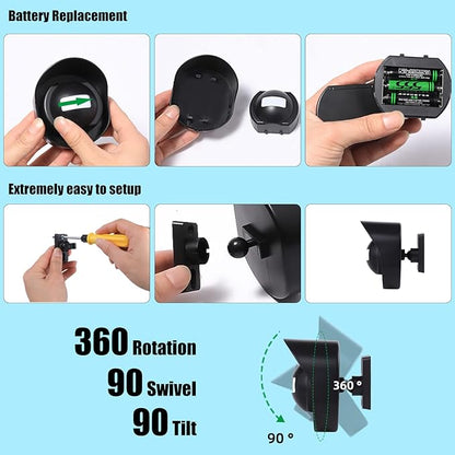 Shaogax Driveway Alarm-328ft Long Range Wireless Driveway Alarm Weatherproof Outdoor Motion Sensor&Detector Security Alert-Protect Outdoor/Indoor Property-1 Receiver and 4 Sensors-38 Chimes