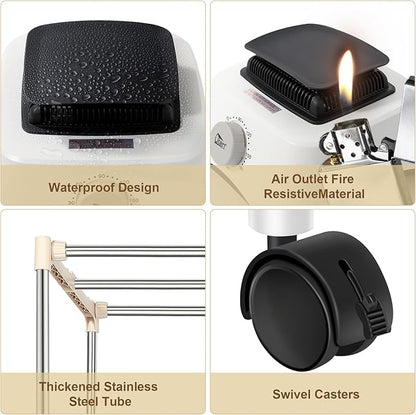 Uten Clothes Dryer Machine, Laundry Drying Wardrobe with Timer, Electric Clothes Drying Rack and Dryer for Apartments, Home