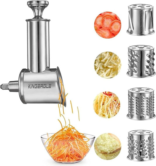 Stainless Steel Slicer Shredder Attachment for KitchenAid Mixer, Cheese Grater Attachment, Food Slicer for KitchenAid Mixer, Accessories for Kitchen aid