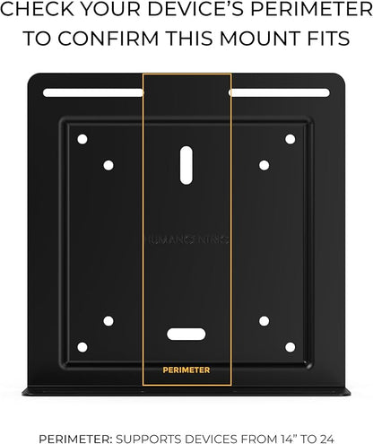 HumanCentric Universal Wall and VESA Mount, Adjustable Strap for Small Computers, UPS Units, Cable Boxes, Modems and Other Electronic Devices, Mounts on The Wall or Back of a Computer Monitor