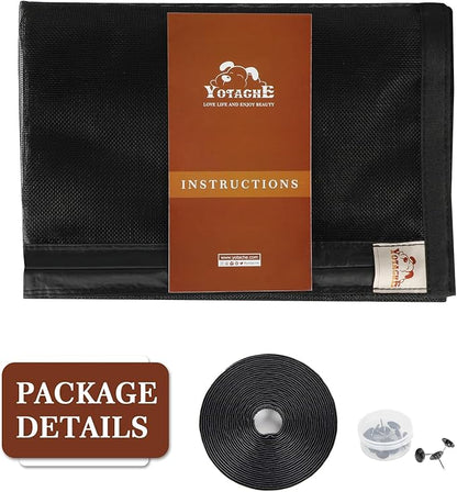 Yotache Magnetic Screen Door Fits Door Size 36 x 78, Screen Size 38" x 79" Reinforced Fiberglass Net Curtain with Magnets