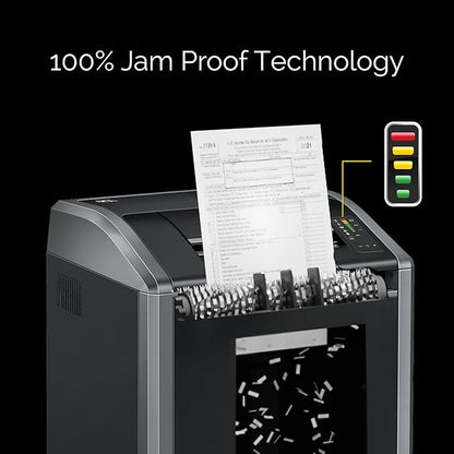 Fellowes Powershred 425Ci 100% Jam Proof Commercial Grade 30-Sheet Cross-Cut Paper Shredder, TAA Compliant (38425), Black