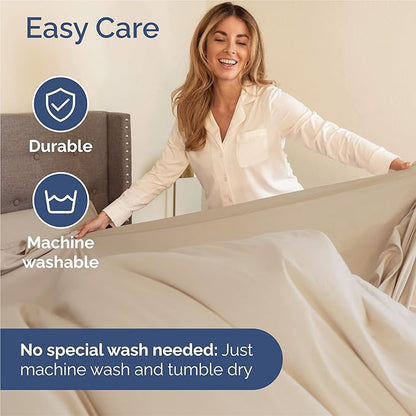 Split King Size 5 Piece Sheet Set - Comfy Breathable & Cooling Bed Sheets Set - Hotel Luxury Bedding for Women, Men, Kids, Teens, Boys & Girls - Deep Pockets, Soft and Wrinkle Free - Oeko-Tex - Wheat