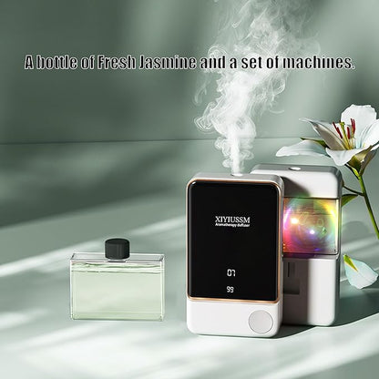 Waterless Essential Oil Diffuser for Home & Office Cordless Battery Operated Aroma Diffuser with 7 Mist Levels, Ultrasonic Air Freshener for Large Rooms Bedroom Bathroom Car Small & Portable