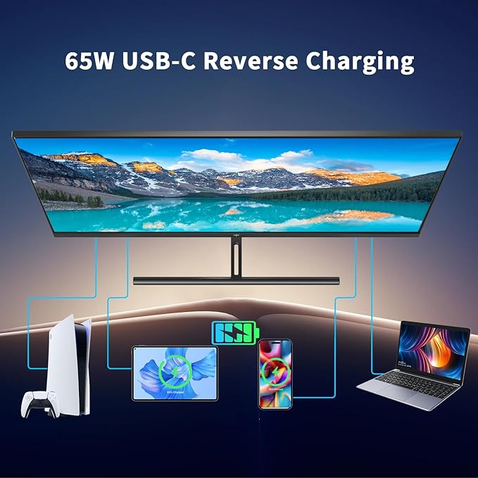 KTC 5K Monitor 27 Inch: Dual Mode 5K (5120x2880) @60Hz / 2K@160Hz Computer Monitor, 99% DCI-P3, 100% sRGB, ΔE＜2, Type-C 65W, HDMI & DP, HDR400, Compatible with Mac mini, H27P3