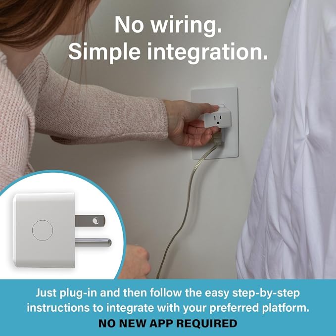 Legrand Radiant® Wi-Fi Matter Smart Plug Matter Hub Required 15A, Easy Setup, Enhanced Compatibility with Apple HomeKit, Google Home, Alexa & SmartThings, Easy Wi-Fi Connectivity w/ Matter (2 Pack)