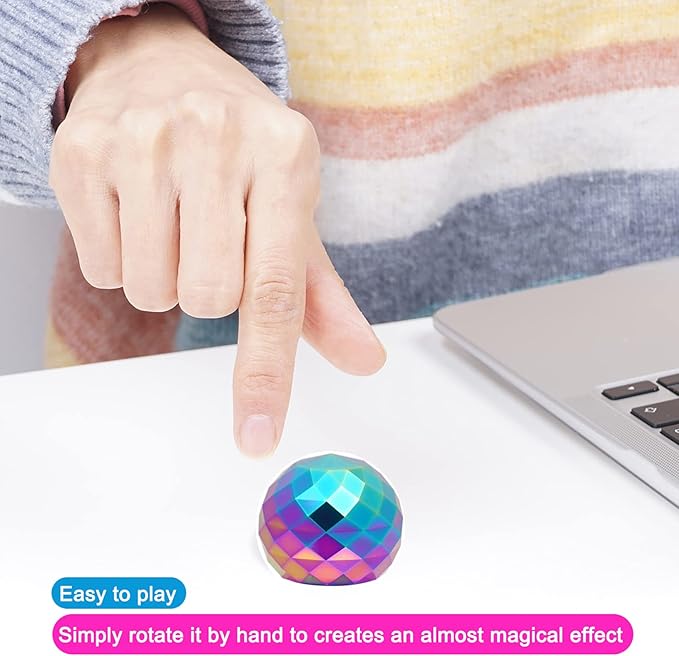 Desk-Fidget-Toys for Kinetic-Toy: Cool-Gadgets Cool-Stuff for Adults Kids Teens, Spinning Up to 180 Seconds, Stress Relief Toy for Christmas Optical-Illusion Gift for Office School Home Women Men