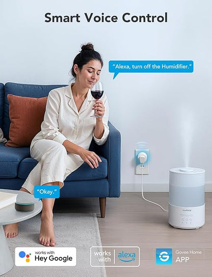 Govee Smart Plug, WiFi Plugs Work with Alexa & Google Assistant, Smart Outlet with Timer & Group Controller, WiFi Outlet for Home, No Hub Required, ETL & FCC Certified, 2.4G WiFi Only, 2 Pack