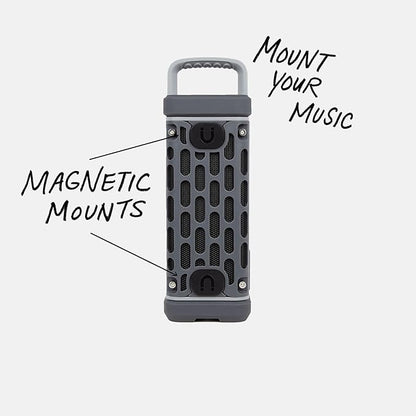 Turtlebox Ranger: Loud! Outdoor Portable Bluetooth 5.4 Speaker | Rugged, Waterproof, Ultra-Portable | Plays to 105 db, Deep Bass, Shockproof, Unlimited Pairing for Full Stereo Experience, Gray