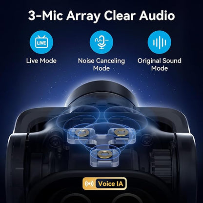 EMEET PIXY Dual-Camera AI-Powered PTZ Camera 4K, AI Tracking, PDAF&AI Autofocus 0.2s, 1/2.55'' Sony Sensor, 3 Mics, Presets, Gesture Control, 4K Webcam for Streaming and OBS/Twitch/Switch 2 Compatible