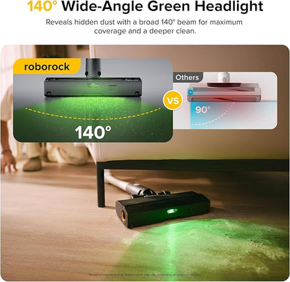 roborock H60 Pro Cordless Stick Vacuum Cleaner, 170AW Suction Power, 80-Min Runtime, 90° Bendable Tube, Dust-Detecting LED, Anti-Tangle Vacuum Cleaner for Home, Carpets, Hard Floors & Pet Hair
