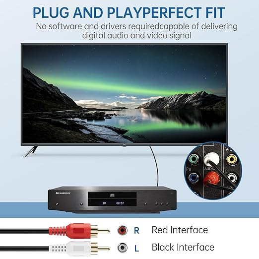 Sjorks RCA Cable 75ft,2RCA Male to 2RCA Male,Audio Stereo Subwoofer Cable [Hi-Fi Sound] Auxiliary Audio Cord for Home Theater, HDTV, Amplifiers, Hi-Fi Systems,Speakers and etc