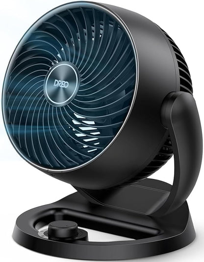 Dreo Fan for Bedroom, 12 Inches, 70ft Powerful Airflow, 28db Quiet Table Air Circulator Fans for Whole Room, 120° Adjustable Tilt, 3 Speeds, Desktop Fan for Home, Office, Kitchen