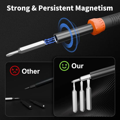 STREBITO Precision Screwdriver Set 64 in 1 Small Screwdriver Set with Torx, Triwing, Pentalobe Star, Mini Repair Tool Kit for Computer, PC, Laptop, Phone, PS5, XBOX, Switch, Eyeglasses, Electronic
