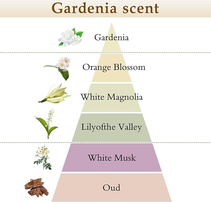 XEPTLE Reed Diffuser Set, 7.04 oz Creamy Gardenia Scent Diffuser with 5 Sticks, Long Lasting Air Freshener, Essential Oil Reed Diffuser, Home Fragrance for Office, Bathroom Shelf Decor, White