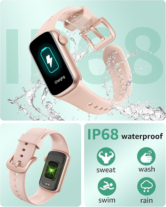 IMFRCHCS Fitness Tracker,Smart Watch with 1.47" Touch Display,137+Sport Modes Fitness Watch with Heart Rate Sleep Monitor, Step Counter,IP68 Waterproof Activity Trackers for Women Men
