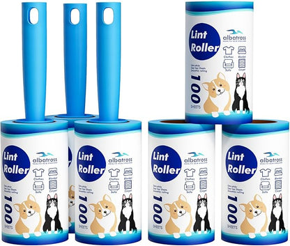 Lint Rollers for Pet Hair Extra Sticky, 600 Sheets Mega Value Set Lint Rollers for Pet Hair Removal, Dog and Cat Lint Remover for Clothes, Furniture, Carpet