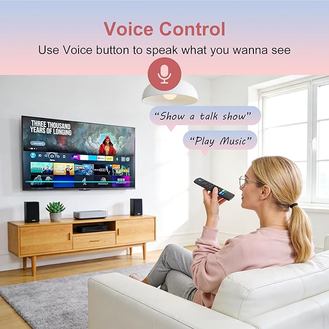Replacement Remote for All FireSeries,Remote for TV Stick (HD, 4K, 4K Max, Lite),TV Cube,Remote for Hisense,TCL,Insignia,3rd Gen,Omni,QLED Smart TVs with Voice