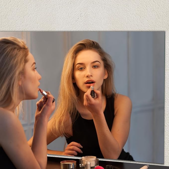 Mirrorons Frameless Mirror, Wall Mirror 24" x 32", Modern Rectangle Bathroom Mirrors for Wall with Polished Edge, Horizontally or Vertically. Upgraded Shatterproof, Entryways, Bathroom, Gym.