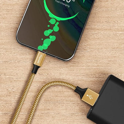 etguuds USB A to USB C Cable 4ft, 2-Pack, 3A Fast Charging Type C Charger Cord for iPhone 17 16 15 Pro Max 16e 17 Air, Samsung Galaxy S25 S24 S23 S22 S21 S20 A17 A16 A56 A55 Flip Fold, Gold