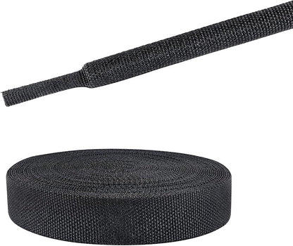 Sonoreboom 2 in 1 Heat Shrink Braided Sleeving Fabric Tubing-Ideal fit Irregular Shape Hose/Cable/Wire (45FT, 1/4"(6mm))