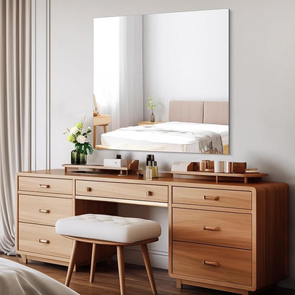 CILIBER Frameless Wall Mirror, 36x36 inch Square Bathroom Mirrors for Wall, Upgraded Shatterproof Vanity Mirror Over Sink with Polished Edge for Bathroom,Bedroom,Living Room and Entryway