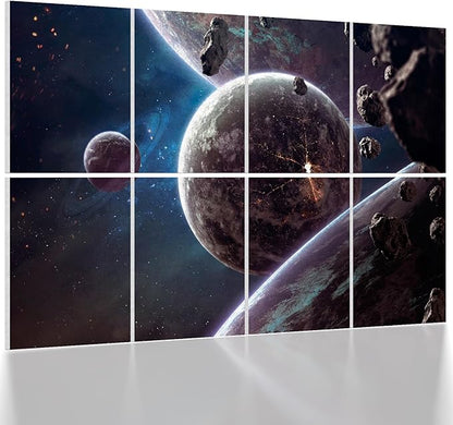UMIACOUSTICS 8 Pcs 0.7Inch Thick Art Acoustic Panels, Total 47.2” x 31.5” Decorative Acoustical Wall Panels, Sound Absorbing Art Panels for Home, Office, Hotel, Recording Studio, Supernova