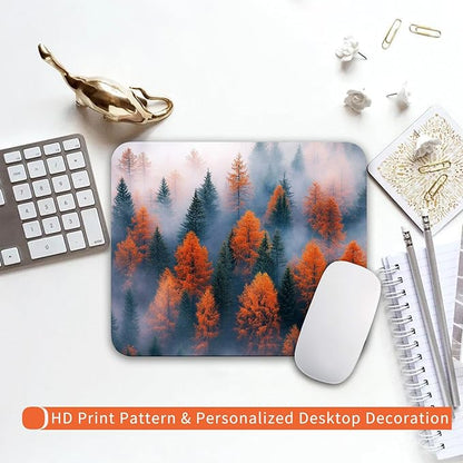 Armanza Square Mouse Pad Forests,Personalized Premium-Textured Custom Mouse Mat Design,Washable Mousepad Lycra Cloth,Non-Slip Rubber Base Computer Mouse Pads for Wireless Mouse