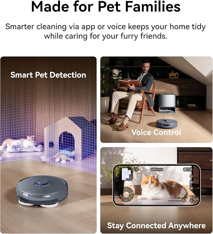 NARWAL Freo Z10 Ultra Robot Vacuum and Mop Combo, Dual RGB Cameras and Chips, AI Avoidance, 8N Corner to Edge Deep Cleaning, Dry-Wet Separation, 18000Pa, Hot Water Wash & Self-Emptying, Gray
