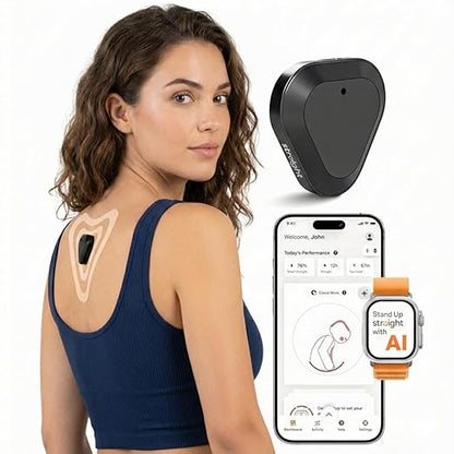 Straight Plus AI Powered Posture Corrector Trainer Device (Necklace Included) - Back Brace Smart Straightener Office Work Support - Back Postur Corrector Device - Posture Corrector for Women & Men