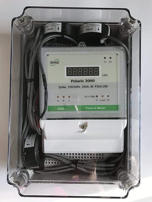 DAE P204-400 KIT, 400A, UL kWh Smart Submeter, 3 Phase, 120-480V, 3 Split Core CTs (inner dia. 1.38 inch)