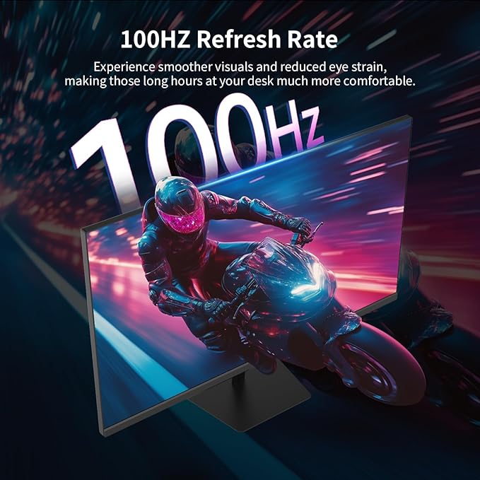 KTC 24.5 Inch 100Hz IPS Computer Monitor - FHD(1920 x 1080P), Anti-Blue Light Screen, 126% sRGB, 16.7M, Support FreeSync and GSync, PC Monitor for Casual Gaming and Working